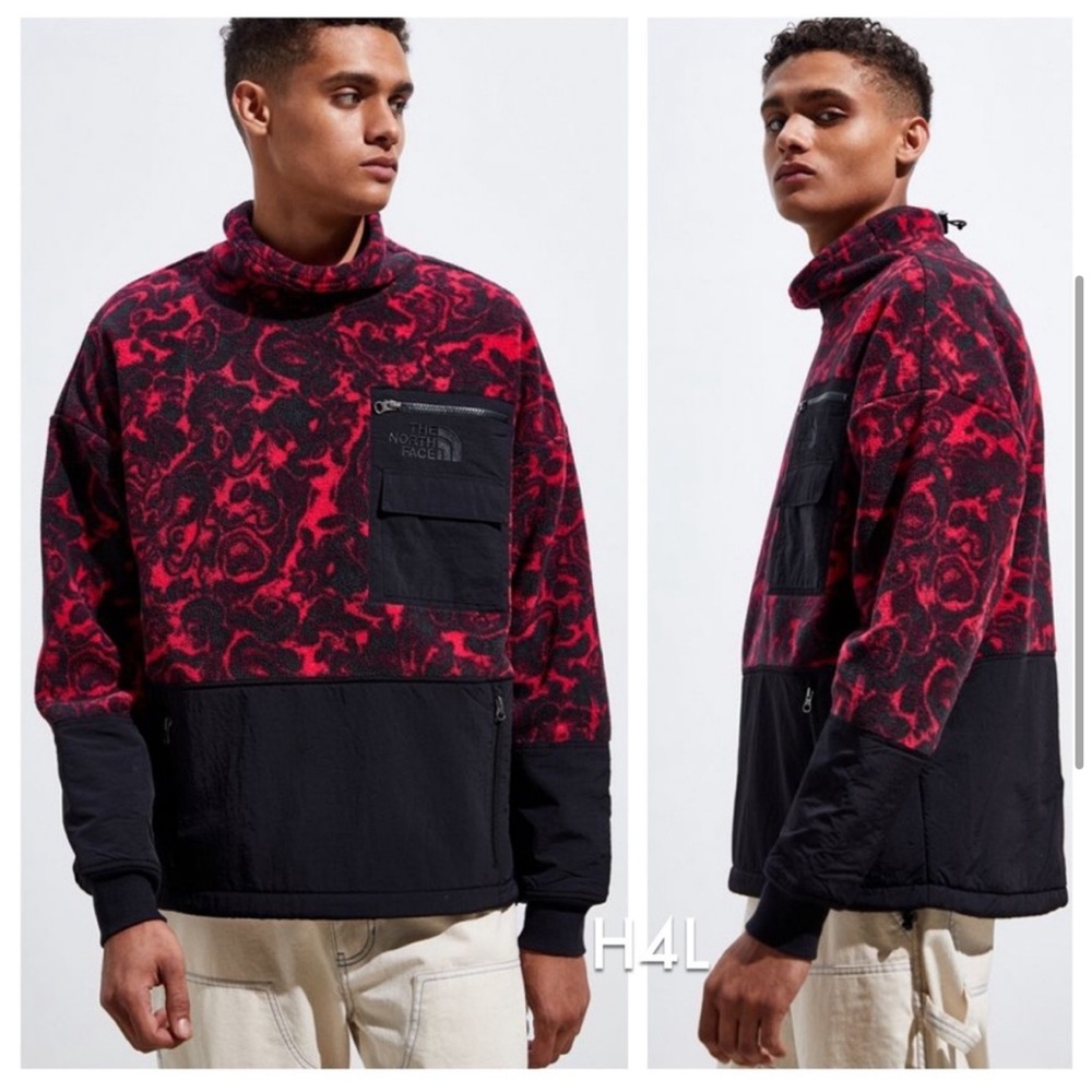 THE NORTH FACE BLACK 94 Rage Fleece Pullover Black Red Men’s Large